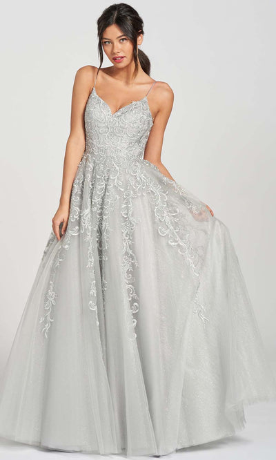 Colette By Daphne CL12208 - Tulle A-Line Prom Gown Prom Dresses 00 / Platinum