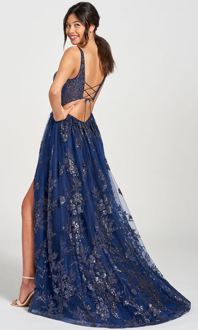 Colette By Daphne CL12215 - Glitter Tulle A-line Gown Prom Dresses