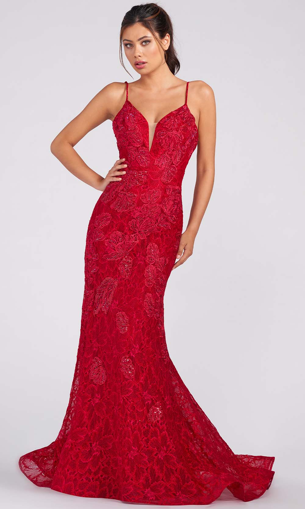 Colette By Daphne CL12217 - Beaded Lace Prom Gown Prom Dresses