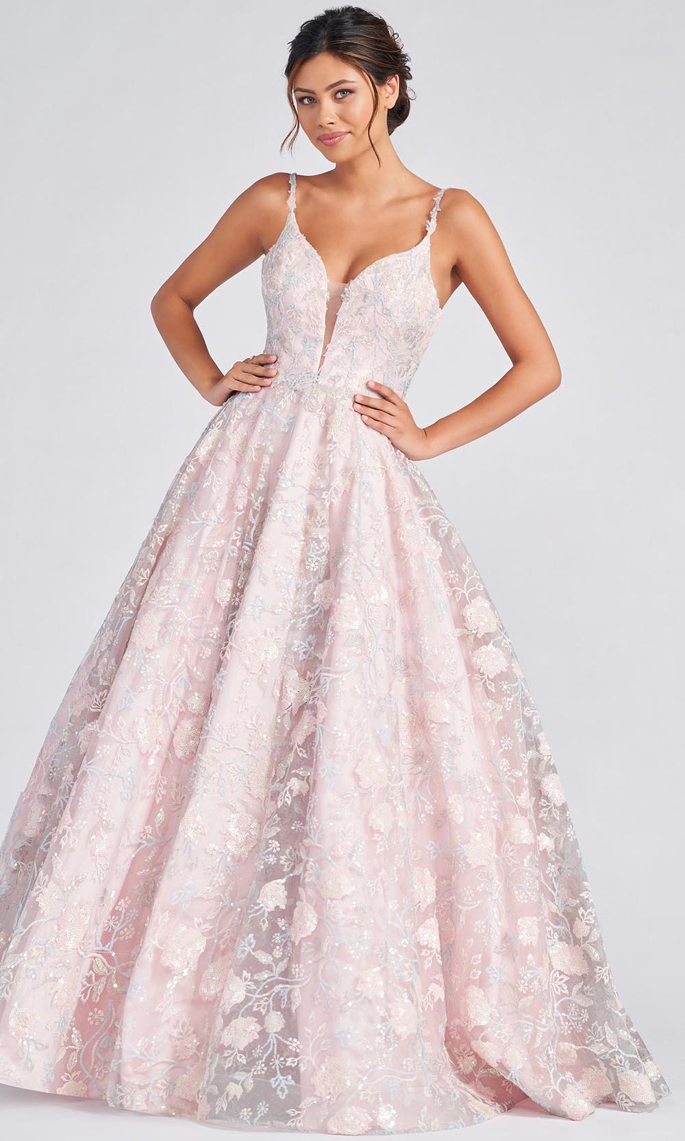Colette By Daphne CL12232 - Sweetheart Prom Dress Prom Dresses 00 / Blush Multi