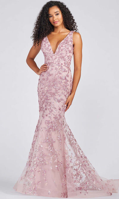 Colette By Daphne CL12238 - Deep V-Neck Prom Dress Prom Dresses 00 / Pink Champagne