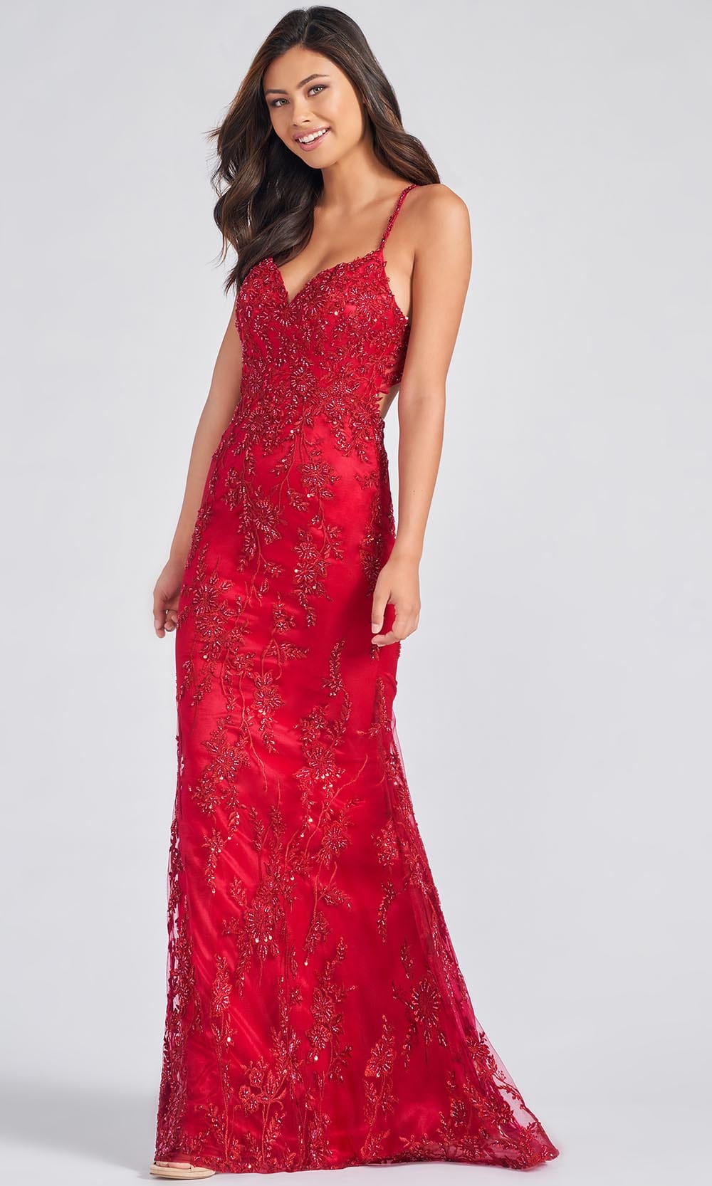 Colette By Daphne CL12240 - Sweetheart Long Gown Evening Dresses 00 / Scarlet