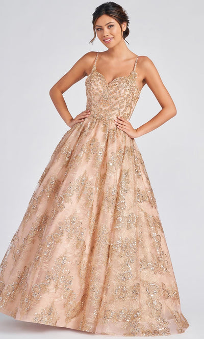 Colette By Daphne CL12244 - Sweetheart Ball Gown Prom Dresses 00 / Gold