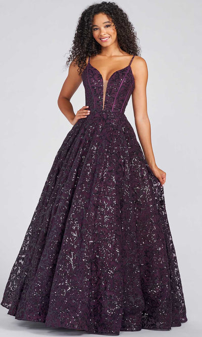 Colette By Daphne CL12264 - Sequin Prom Gown Prom Dresses 00 / Plum