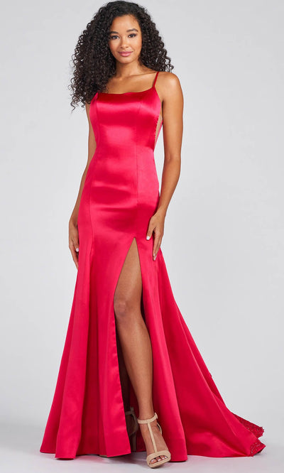 Colette By Daphne CL12274 - Rhinestone Accents On The Back Long Gown Prom Dresses 00 / Lipstick