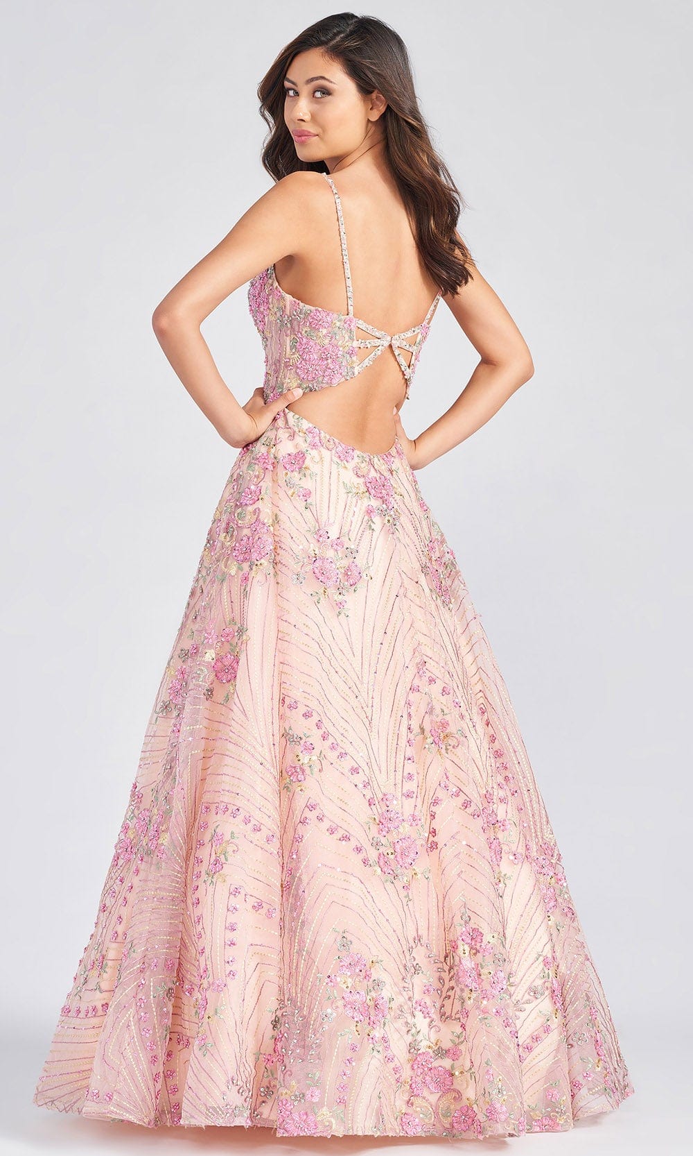 Colette For Mon Cheri CL12279 - Floral Lace Prom Dress Prom Dresses