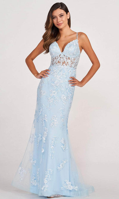 Colette By Daphne CL2007 - Sleeveless Corset Prom Gown Evening Dresses 00 / Powder Blue