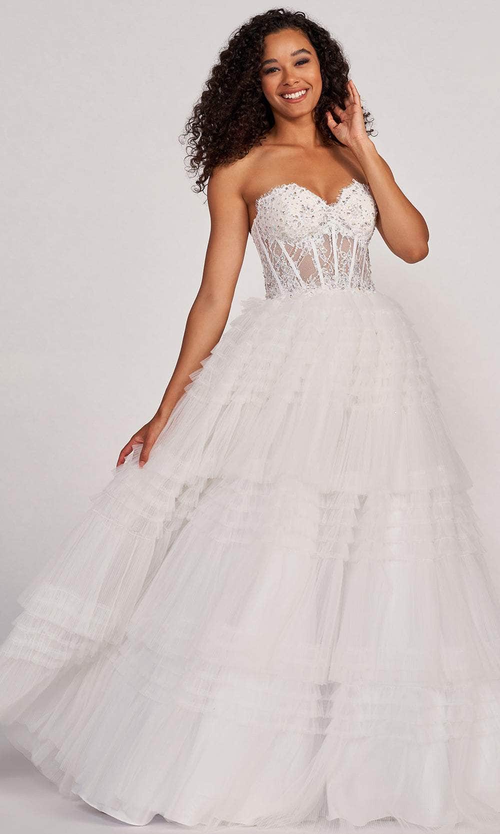 Colette By Daphne CL2017 - Strapless Sweetheart Ballgown Ball Gowns 00 / Diamond White