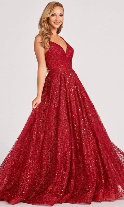 Colette for Mon Cheri CL2030 - Shimmering Embroidered Tulle Ballgown Ball Gowns 00 / Scarlet