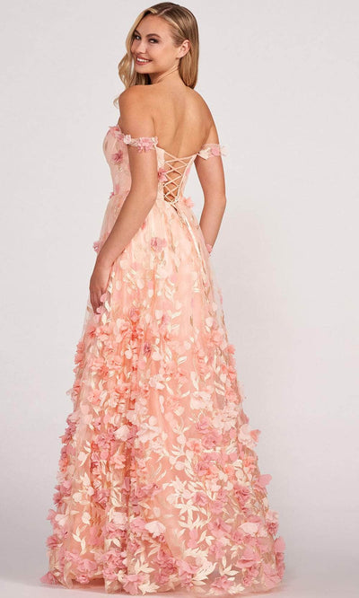 Colette By Daphne CL2057 - 3D Floral Appliqued A-line Gown Evening Dresses
