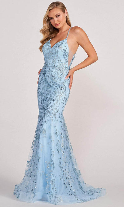 Colette for Mon Cheri CL2076 - Embellished Sleeveless Prom Gown Prom Dresses 00 / Ice Blue