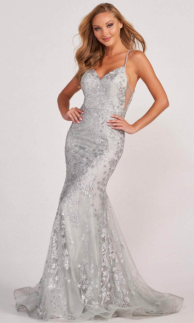 Colette for Mon Cheri CL2076 - Embellished Sleeveless Prom Gown Prom Dresses 00 / Silver