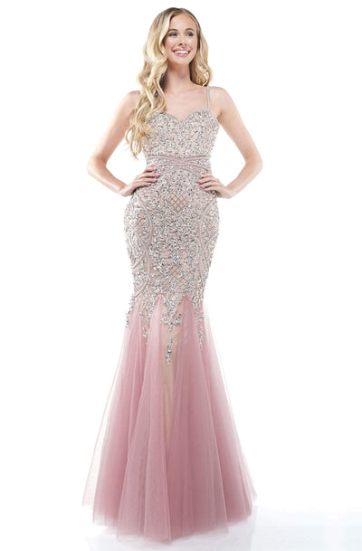 Colors Dress - 2230 Crystalline Sweetheart Bodice Mermaid Gown Prom Dresses 2 / Mauve