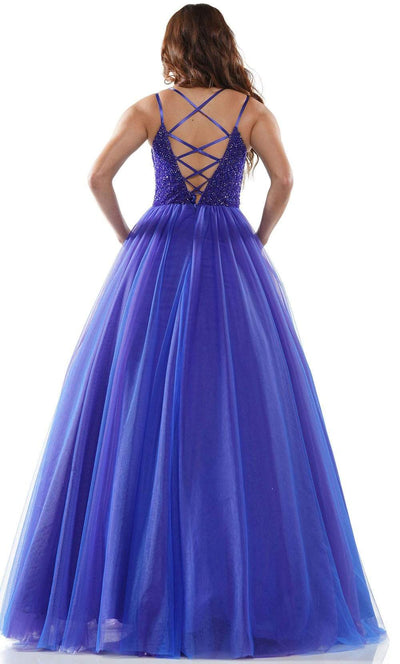 Colors Dress - 2382 Beaded Plunging Sweetheart Ballgown Prom Dresses