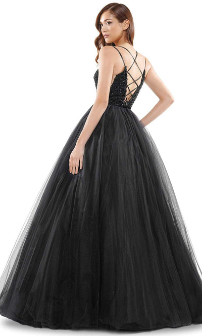 Colors Dress - 2382 Beaded Plunging Sweetheart Ballgown Prom Dresses