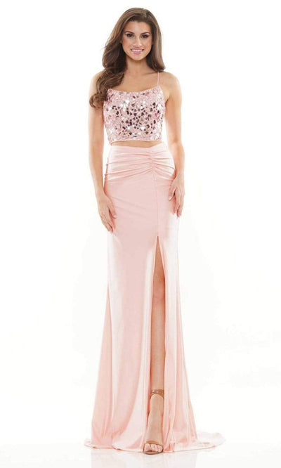 Colors Dress - 2688 Two-Piece Cut Glass Gown Prom Dresses