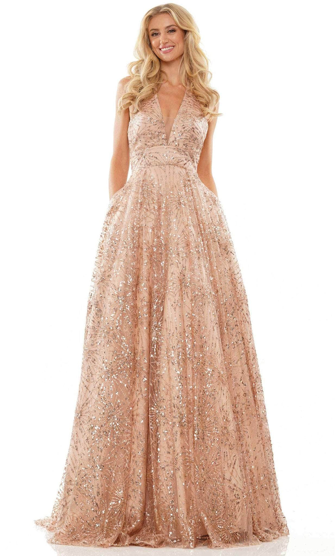 Colors Dress 2788 - V-Neck Gown