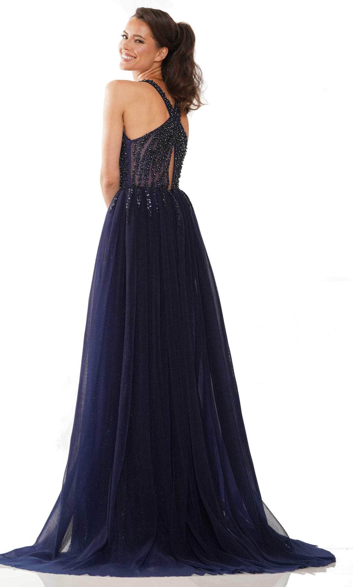 Colors Dress 2818 - Vertically Beaded Evening Gown Special Occasion Dress