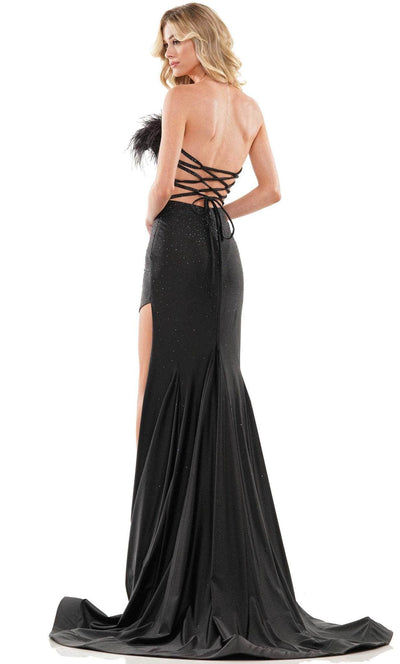 Colors Dress 2874 - Feathered Strapless Prom Dress Special Occasion Dress
