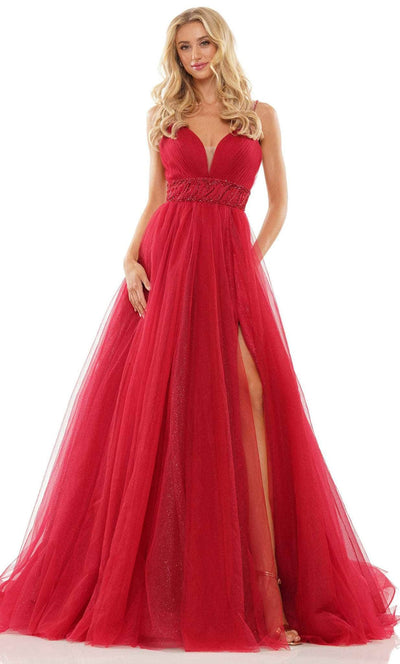 Colors Dress 2891 - Full Length A-line Tulle Gown Special Occasion Dress