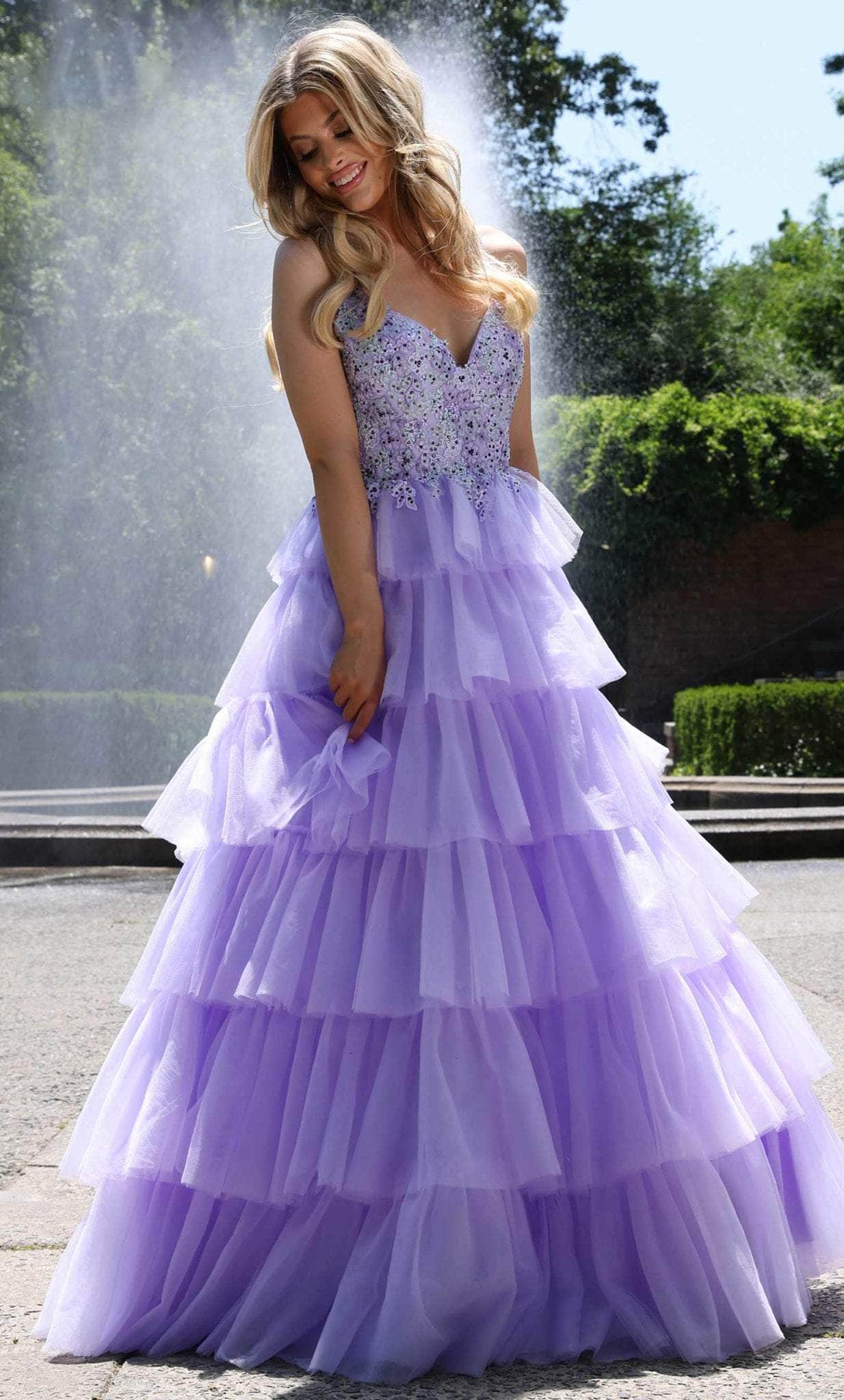 Colors Dress 2911 - Frilled Tulle Dress