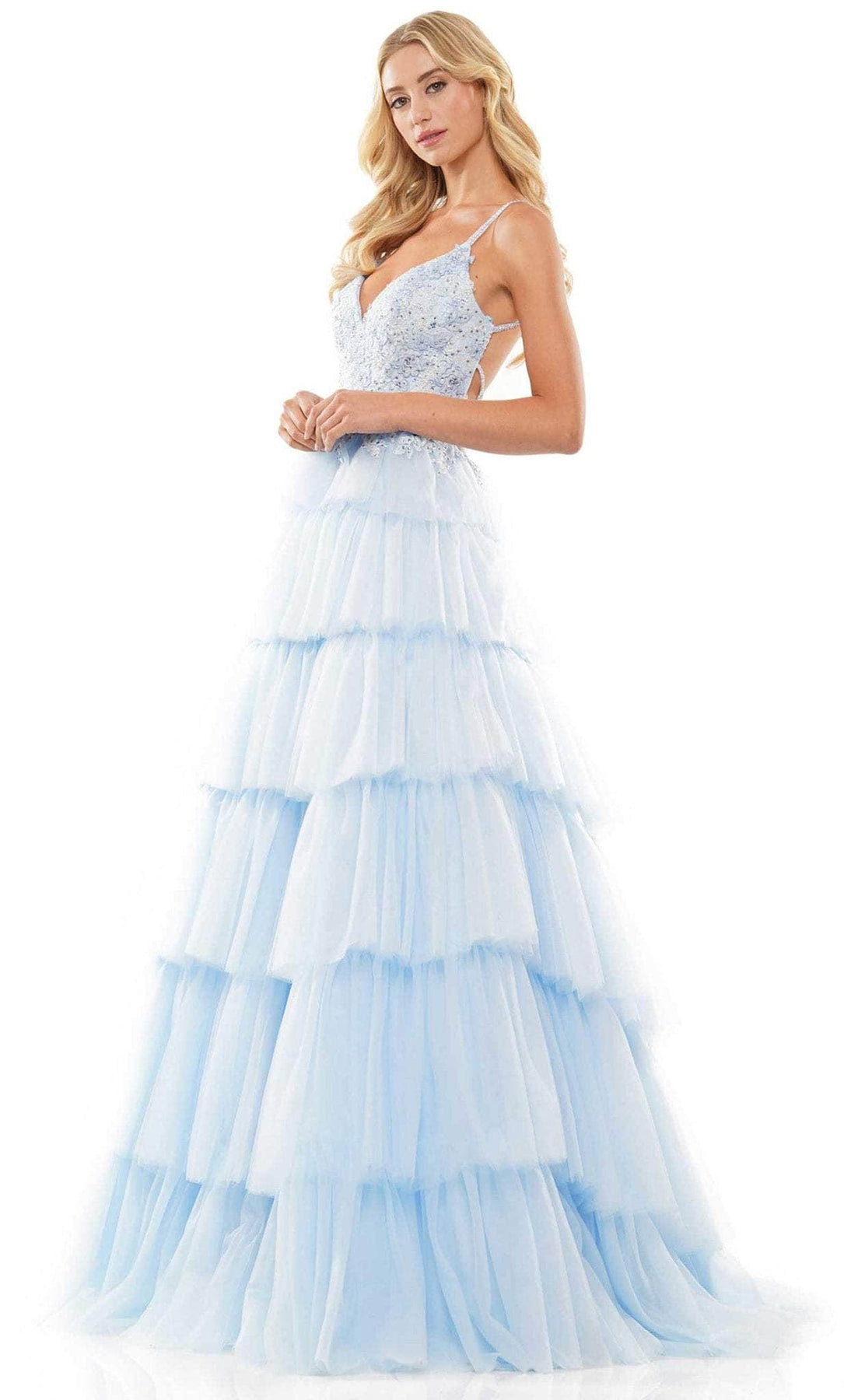 Colors Dress 2911 - Frilled Tulle Dress