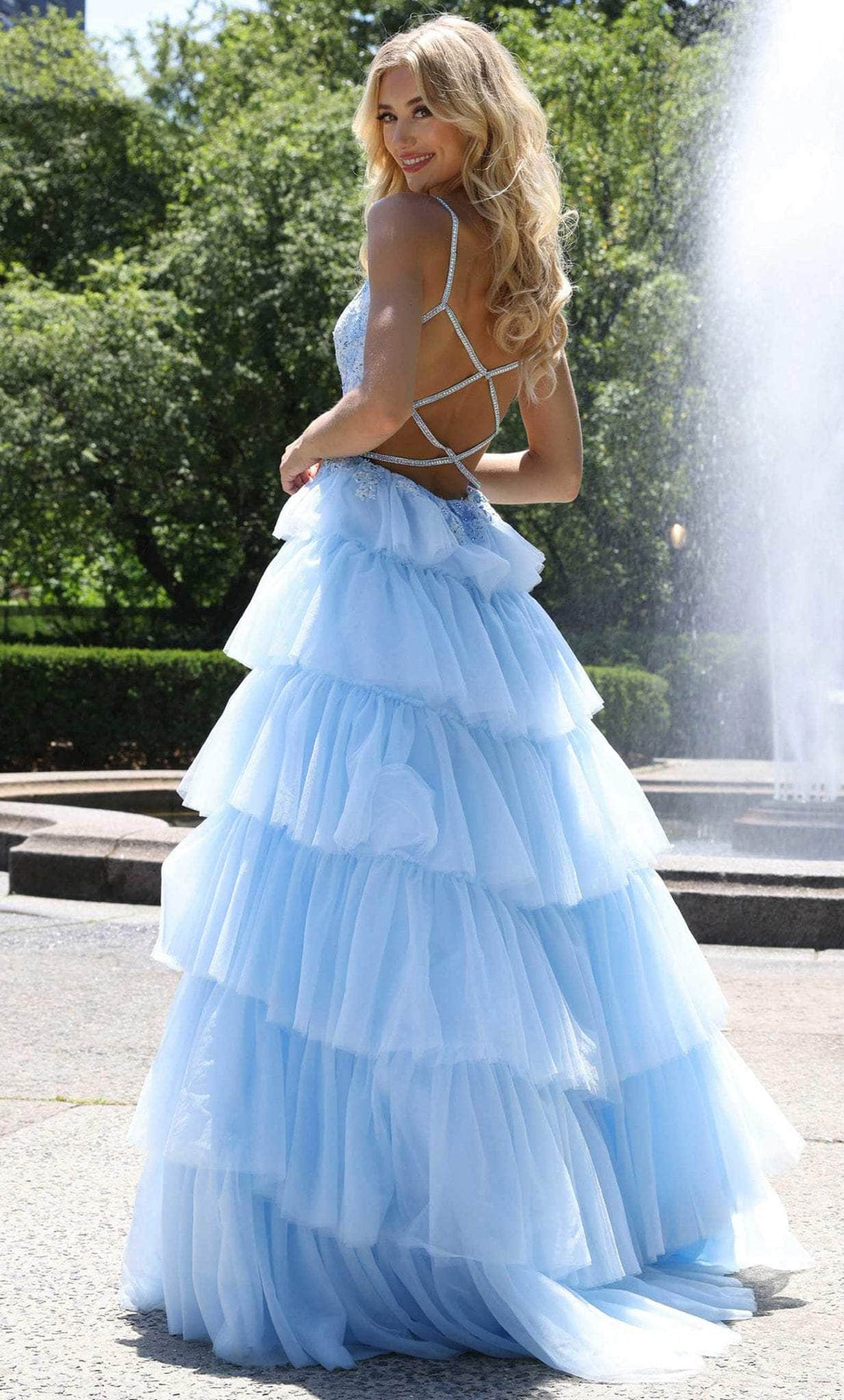 Colors Dress 2911 - Frilled Tulle Dress