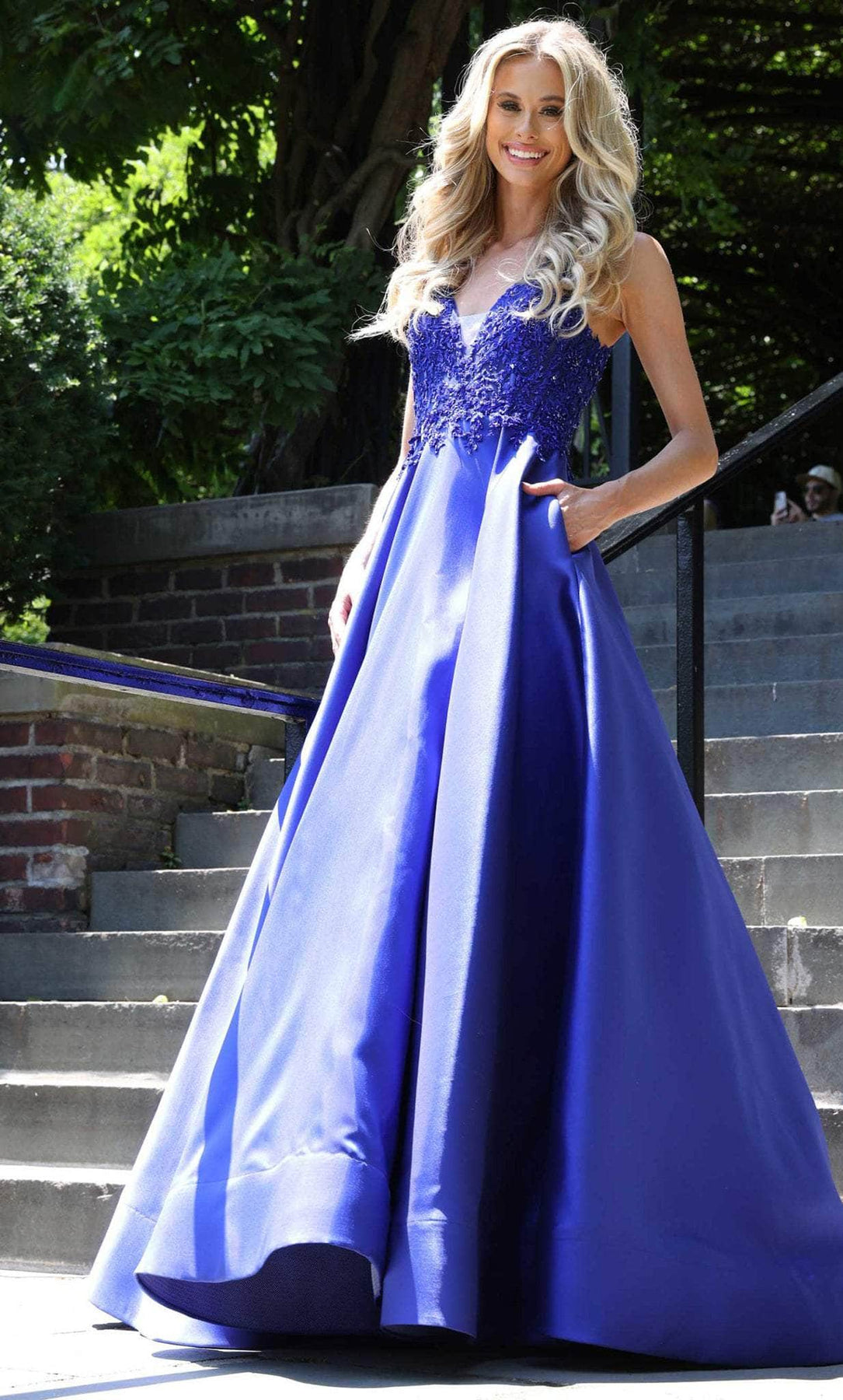 Colors Dress 2914 - Applique Gown