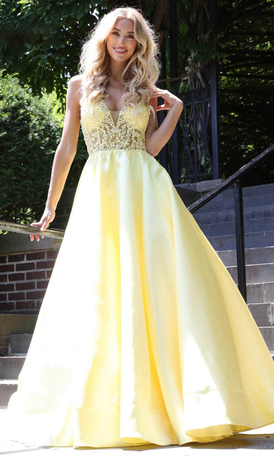 Colors Dress 2914 - Applique Gown