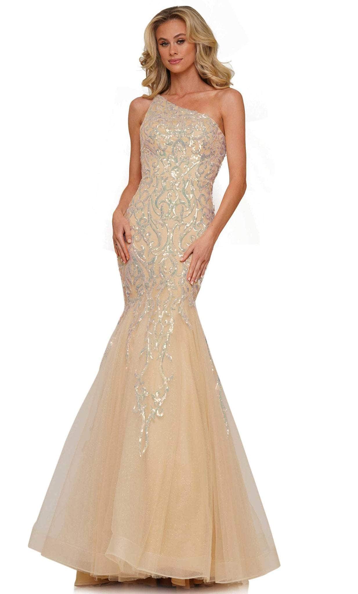 Colors Dress 2940 - One Sleeve Gown