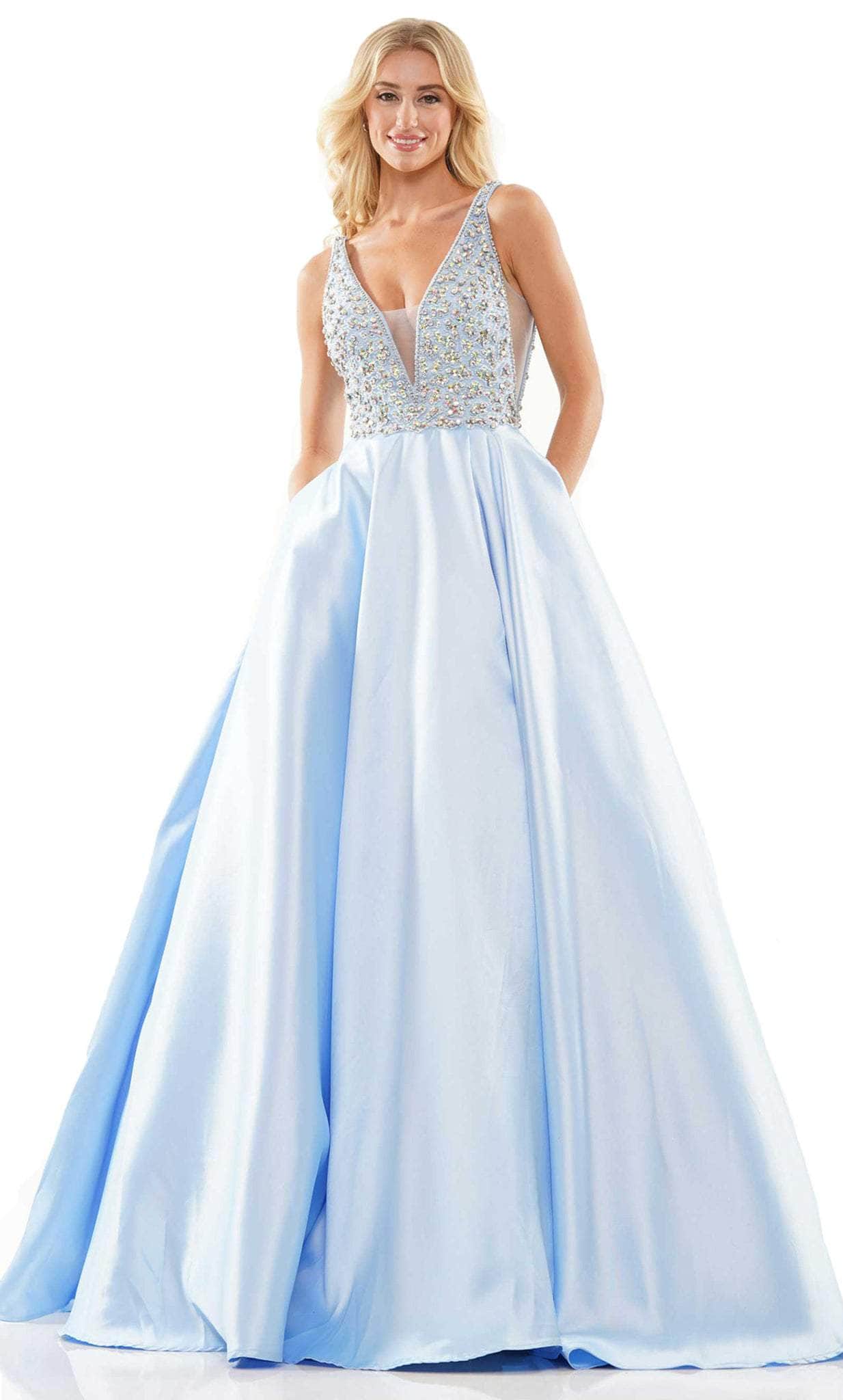 Colors Dress 2966 - V-Neck Ballgown