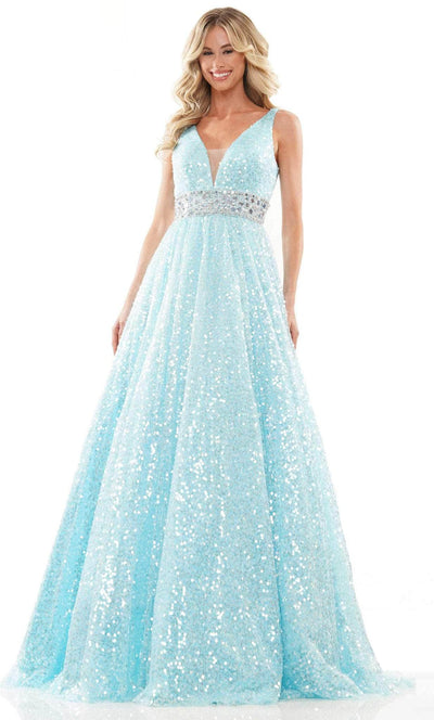 Colors Dress 2967 - Beaded Waist Gown