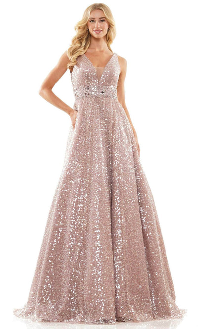 Colors Dress 2967 - Beaded Waist Gown