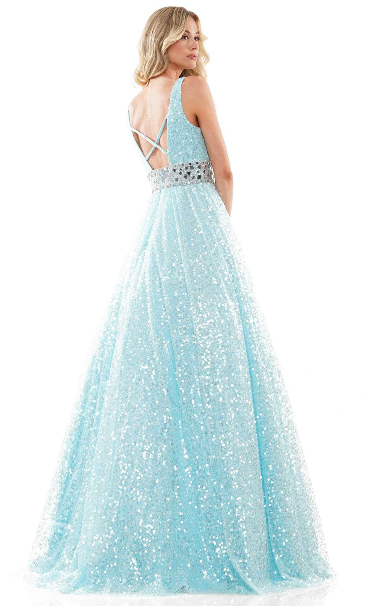 Colors Dress 2967 - Beaded Waist Gown