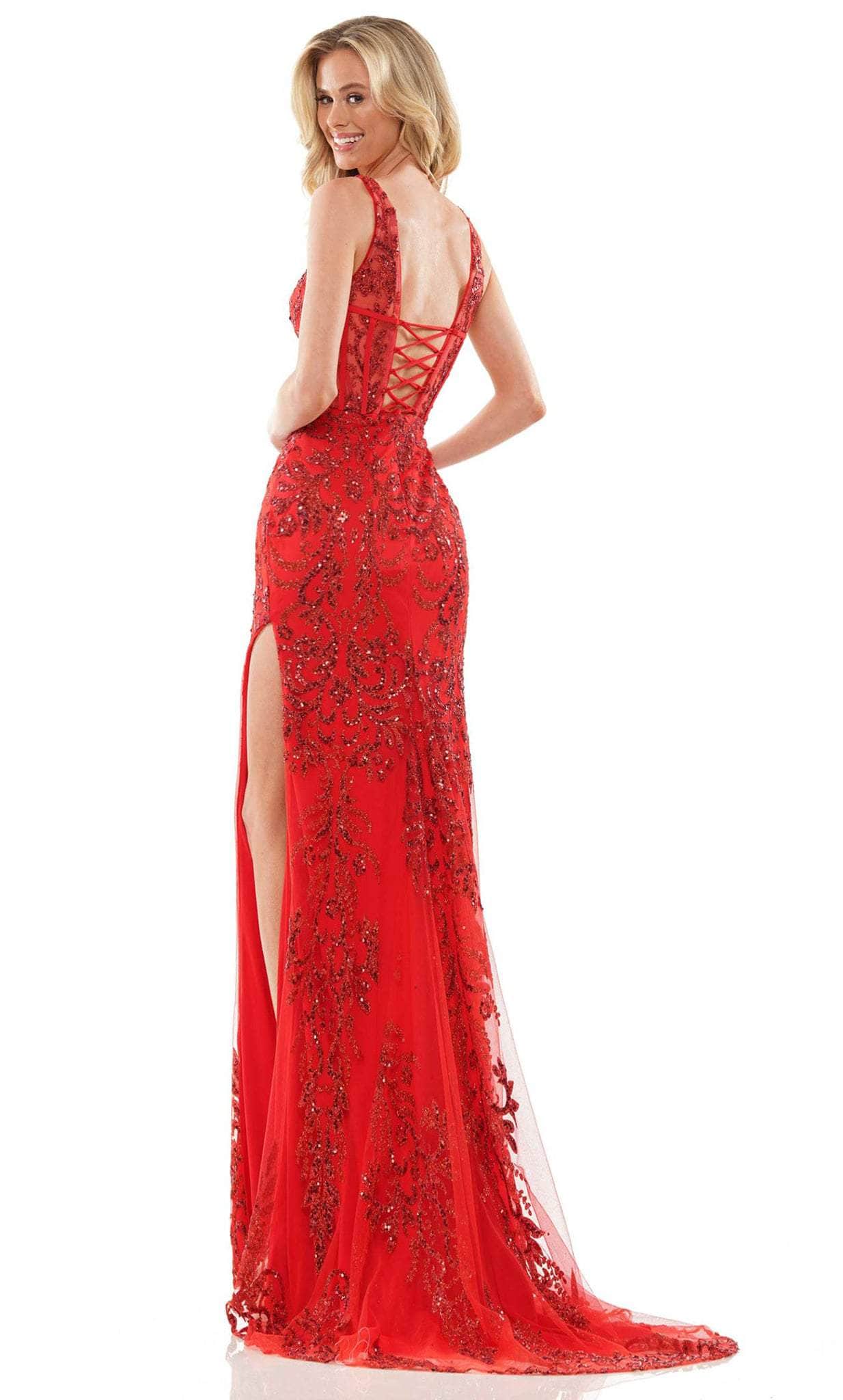 Colors Dress 2990 - V-neck Corset Bodice Prom Dress Special Occasion Dress