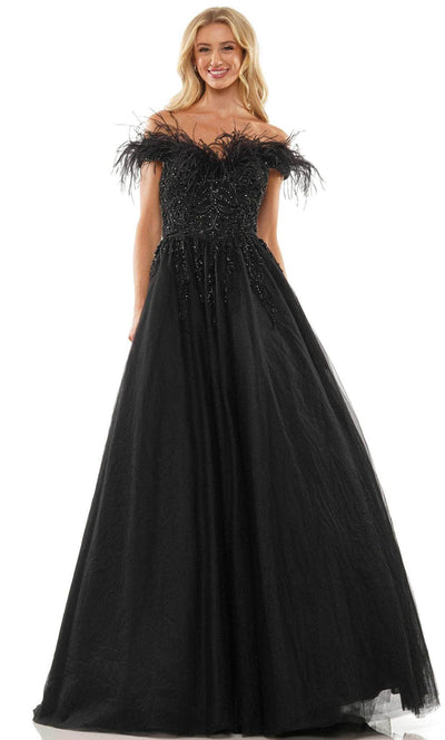 Colors Dress 2992 - Feathered Gown