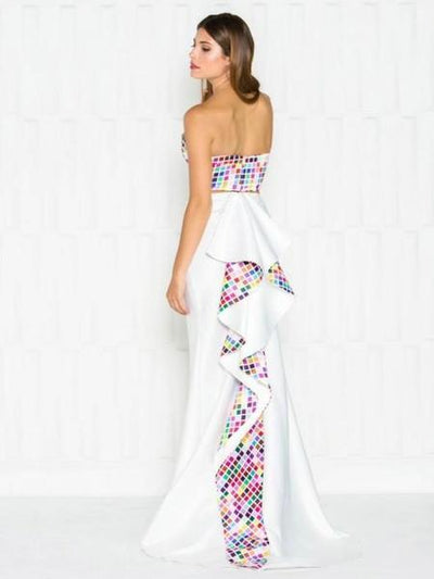 Colors Dress - Colorful Print Two-Piece Evening Gown 1716 CCSALE