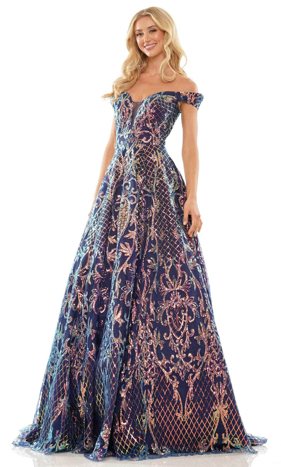 Colors Dress G1092 - Off-Shoulder Dress