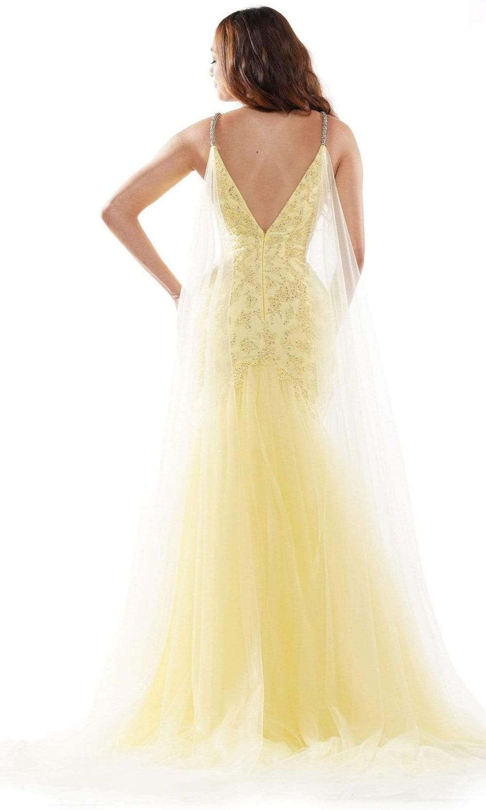 Colors Dress - G962 Shoulder Cape Mermaid Gown Prom Dresses