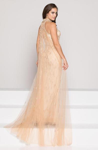Colors Dress - High Halter Caped Panel Gown 1921 CCSALE