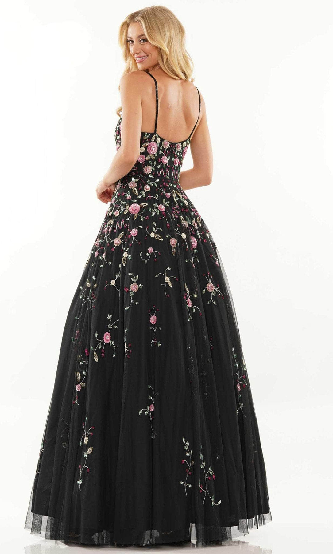 Colors Dress K141 - Floral Sleeveless Prom Dress Special Occasion Dress