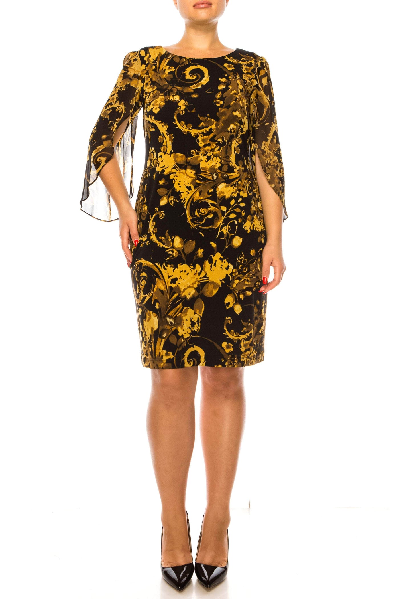Connected Apparel TCC97727 - Knee-Length Jersey Sheath Dress Connected Apparel TCC97727 - Knee-Length Jersey Sheath Dress