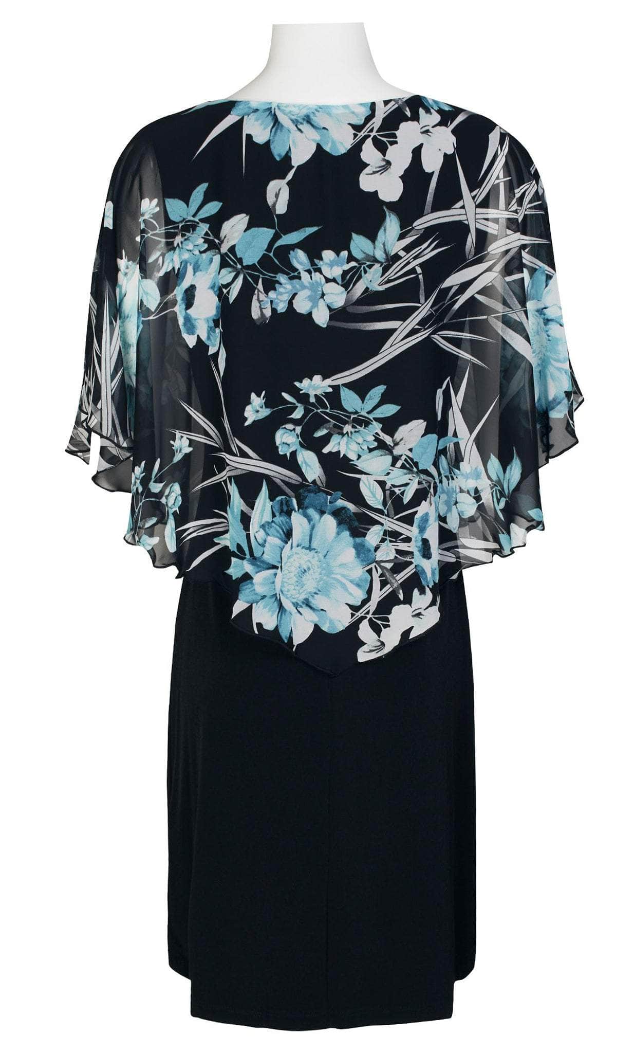 Connected Apparel TCN43080M1 - Cape Sleeve Floral Short Dress Semi Formal