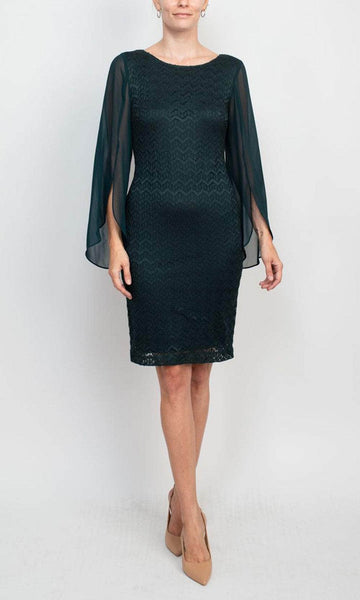 Connected Apparel TFK67934M1 - Knee-Length Lace Sheath Dress
