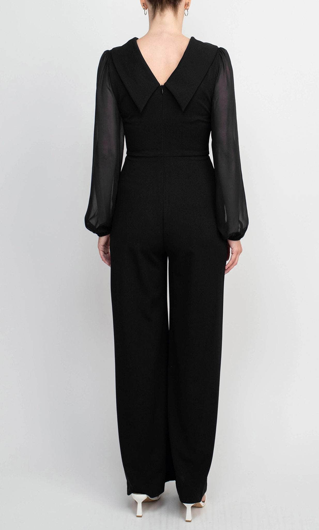 Connected Apparel TJE48312M1 - Sheer Bell Sleeve Jumpsuit Formal Pantsuits