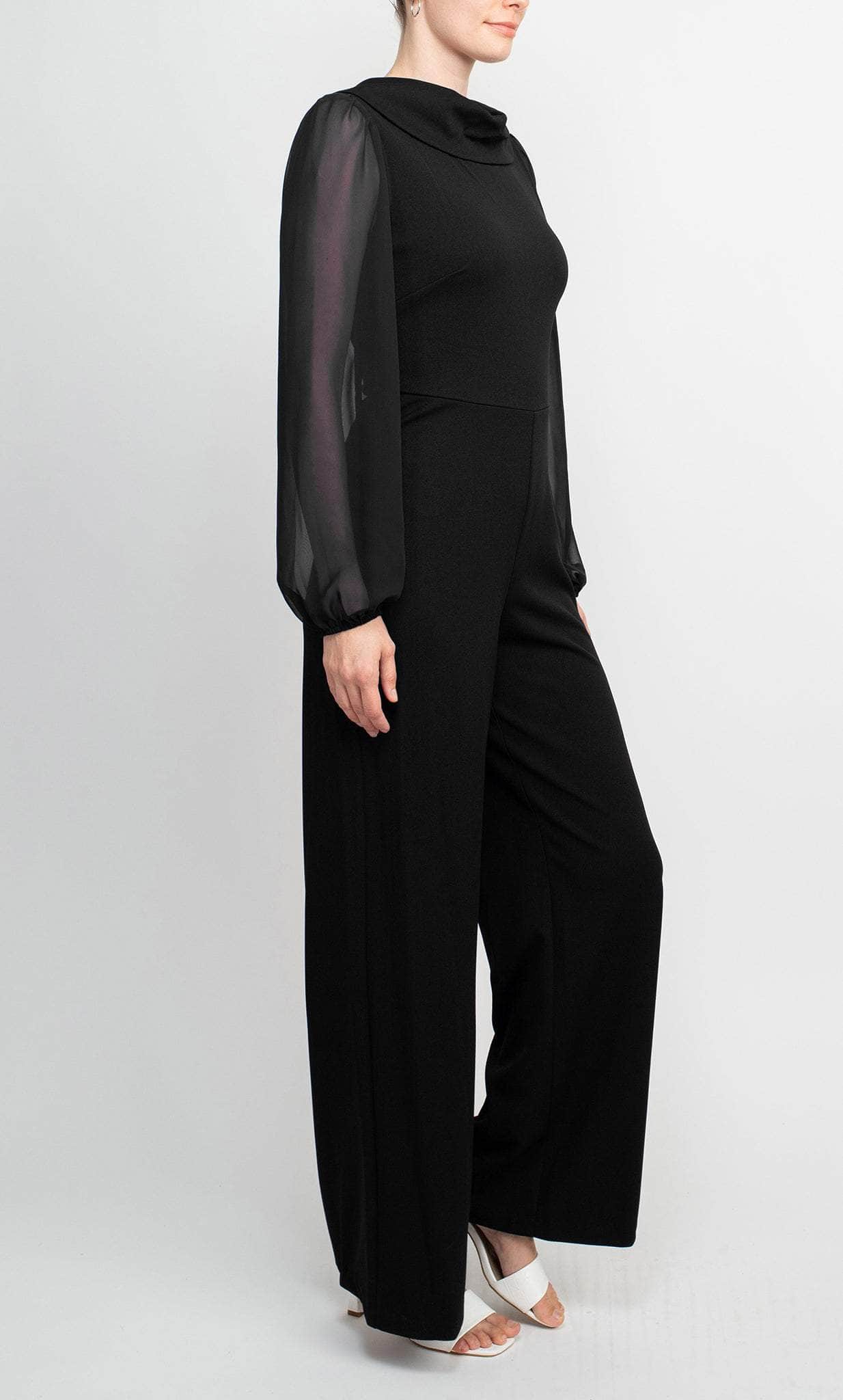 Connected Apparel TJE48312M1 - Sheer Bell Sleeve Jumpsuit Formal Pantsuits