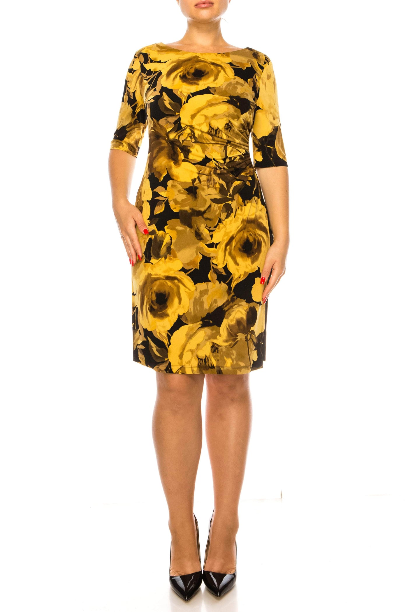 Connected Apparel TJR70751 - Floral Sheath Dress Special Occasion Dresses