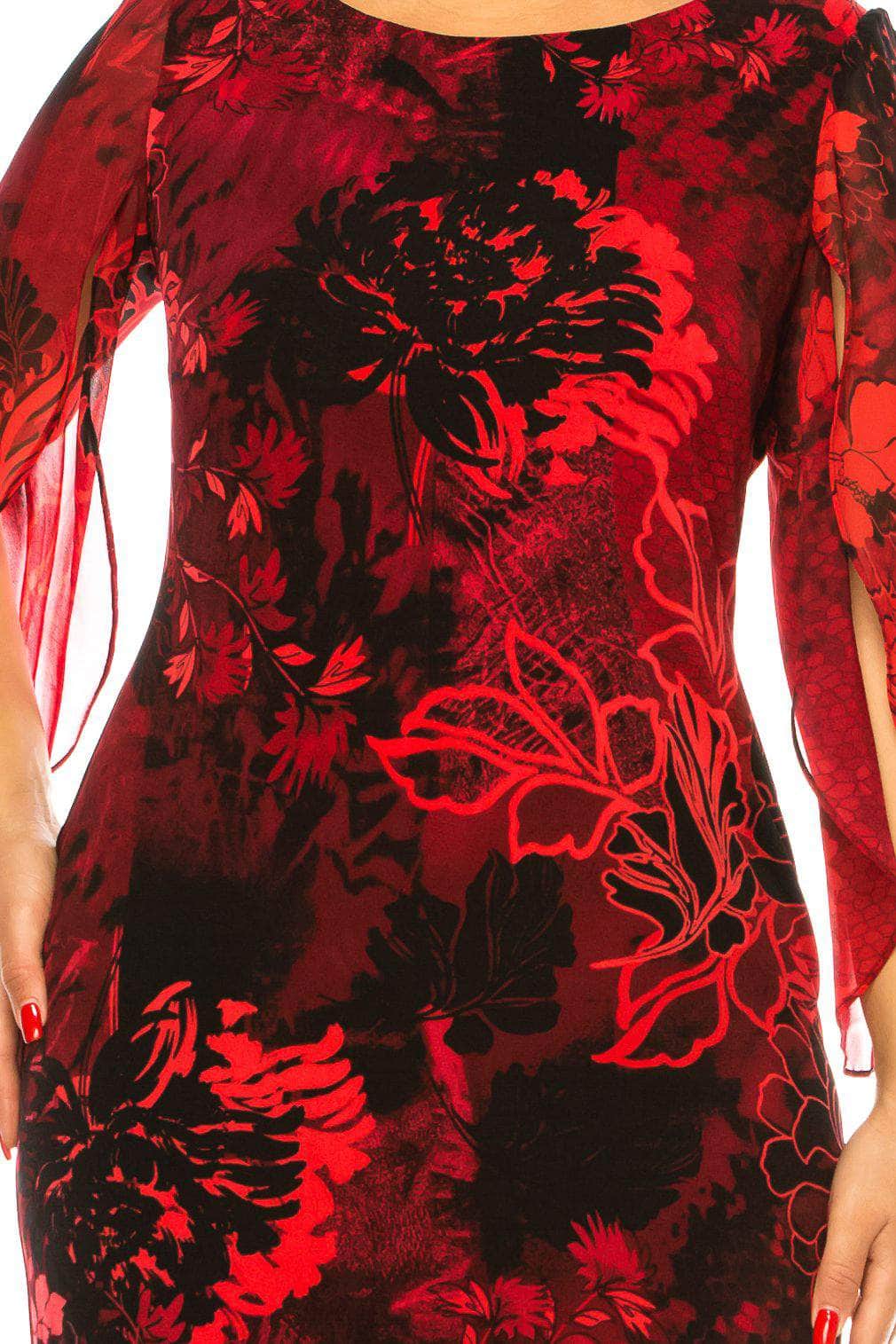 connected apparel red dress Connected Apparel Faux Wrap Red Dress Womens Sz 12 Gathered Waist Fitted New