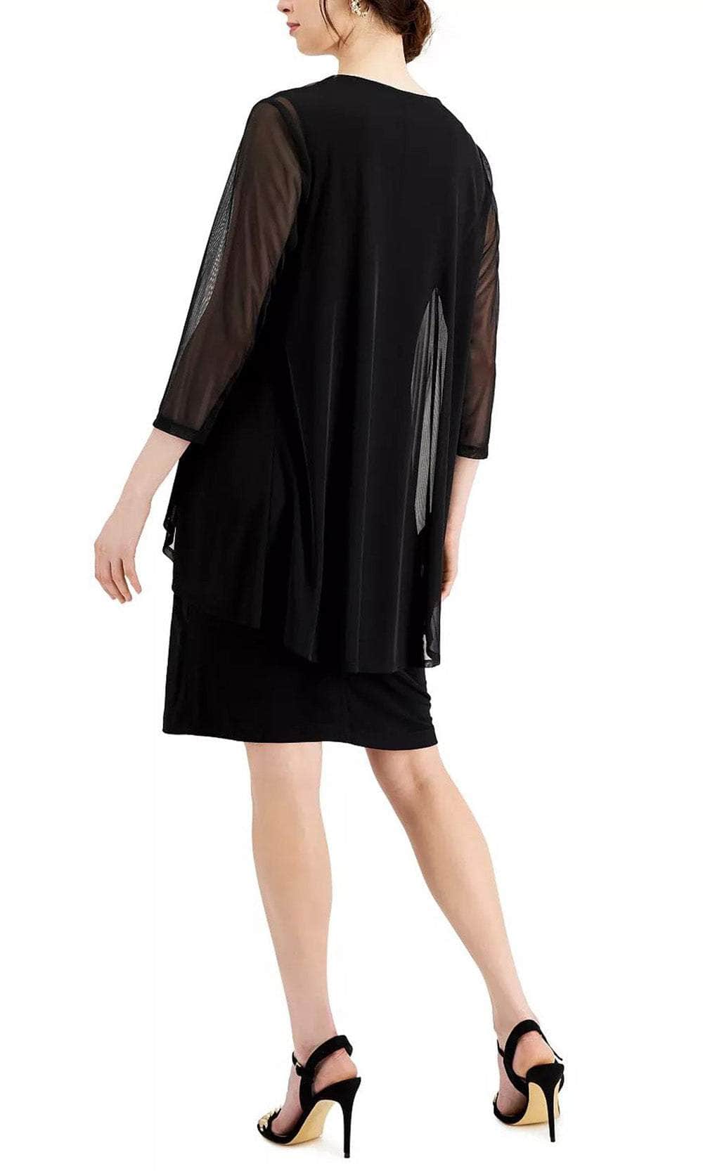 Connected Apparel TZC50809M1 - Metallic Embroidered Formal Dress Cocktail Dresses