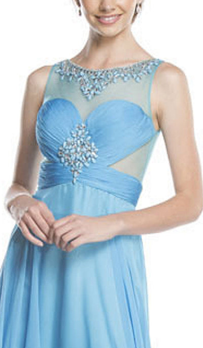 Crisscross Ruched A-Line Evening Dress Dress